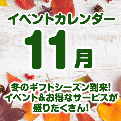 11月のイベントカレンダーはこちら！